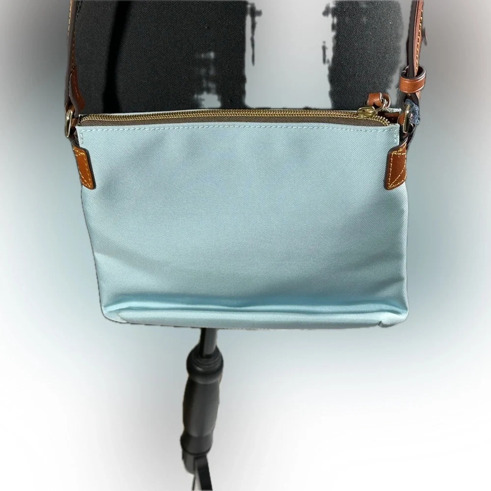 Dooney & Bourke Authentic Nylon Double Zip Crossbody Shoulder Bag Light … - Picture 2 of 10